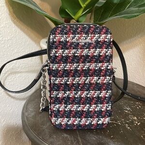 Karl Lagerfeld Tweed cell phone purse